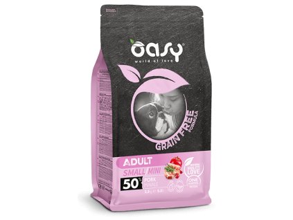 Oasy Grain free granuly pre psov Adult small mini Bravčové Doxbox