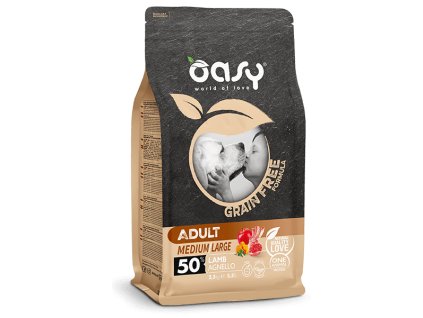 3552 n Pack Secco Cane tutti 0011 OASY Grain Free DOG Adult Medium Large Agnello