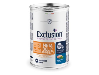 ňExclusion Konzerva pre psa Metabolic&Mobility Pork&Fibres 400g
