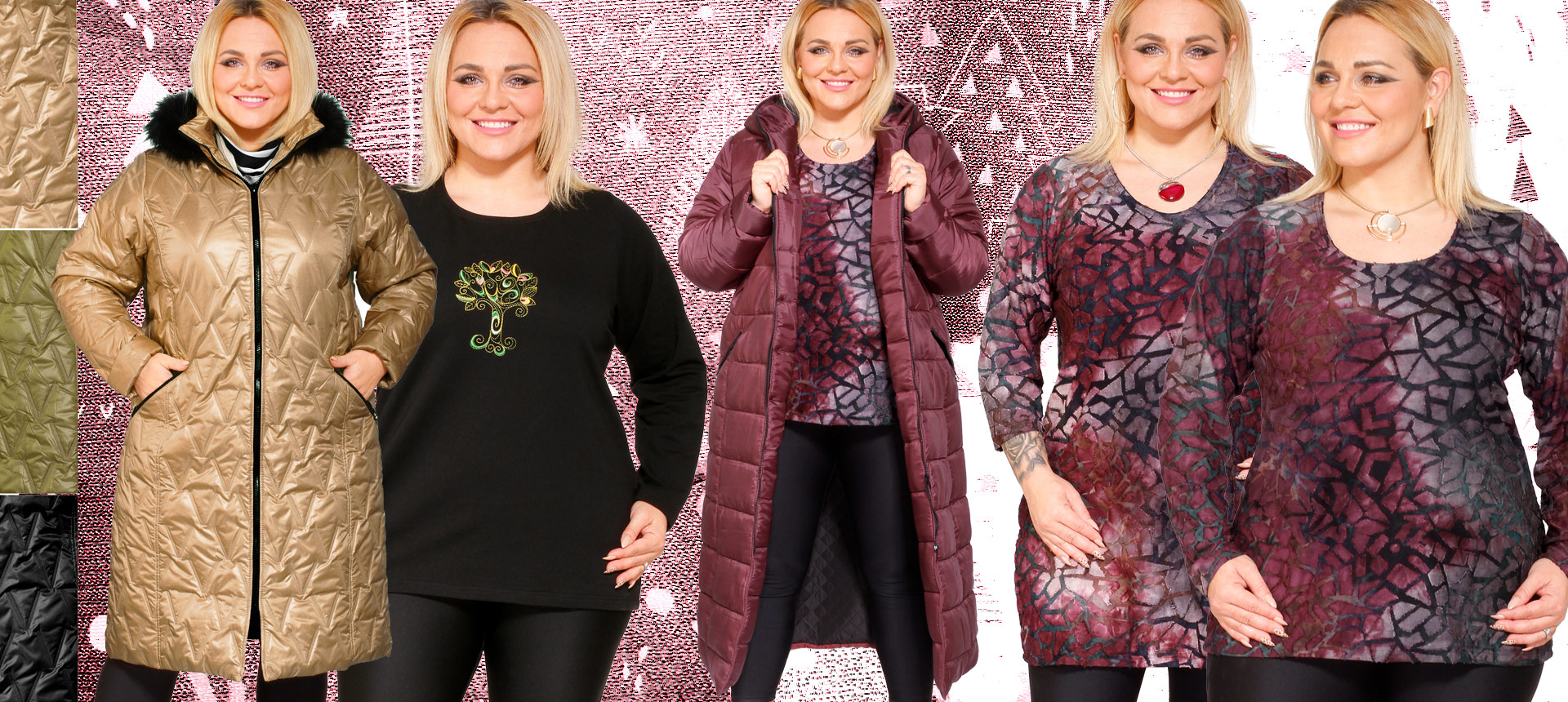 polyesterový úplet pro plnoštíhlé