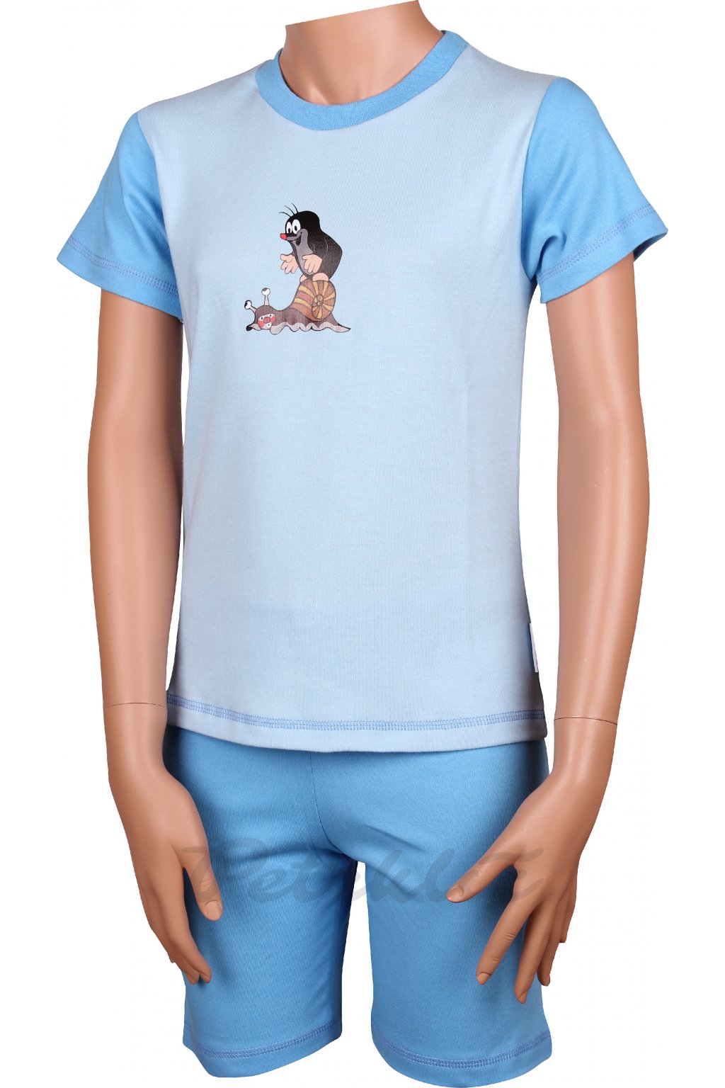 KR 012 dětské pyžamo krátký rukáv - světle modrá N