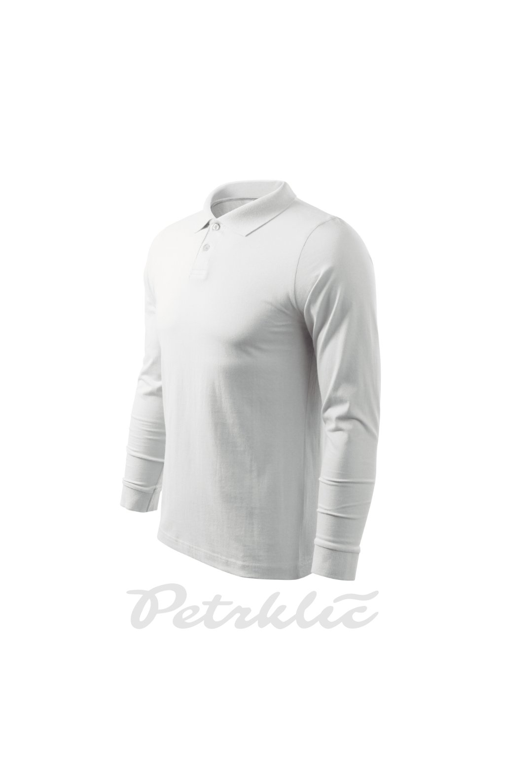 Single J. LS Polokošile pánská Single Jersey, 100 % bavlna (Barva bílá, Velikost - cisla,pismena S)