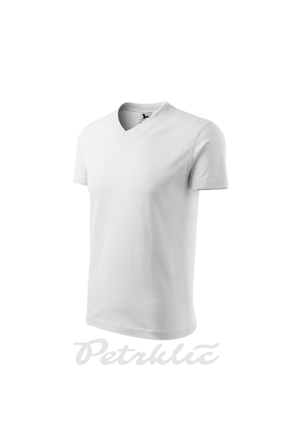 V-neck Tričko unisex Single Jersey, 100 % bavlna (složení se může lišit - barva 03 - 97 % bavlna a 3 % viskóza, barva 12 - 85 % bavlna, 15 % viskóza) (Barva bílá, Velikost - cisla,pismena S)