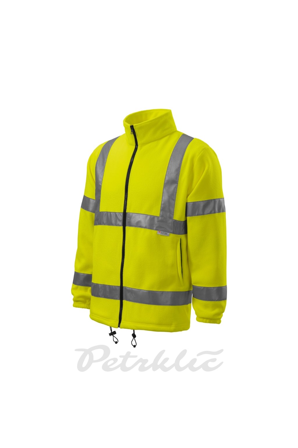 HV Fleece Jacket Fleece unisex Fleece, 100 % polyester, antipilingová úprava retroreflexní pruhy 3M (Barva fluorescenční žlutá, Velikost - cisla,pismena M)