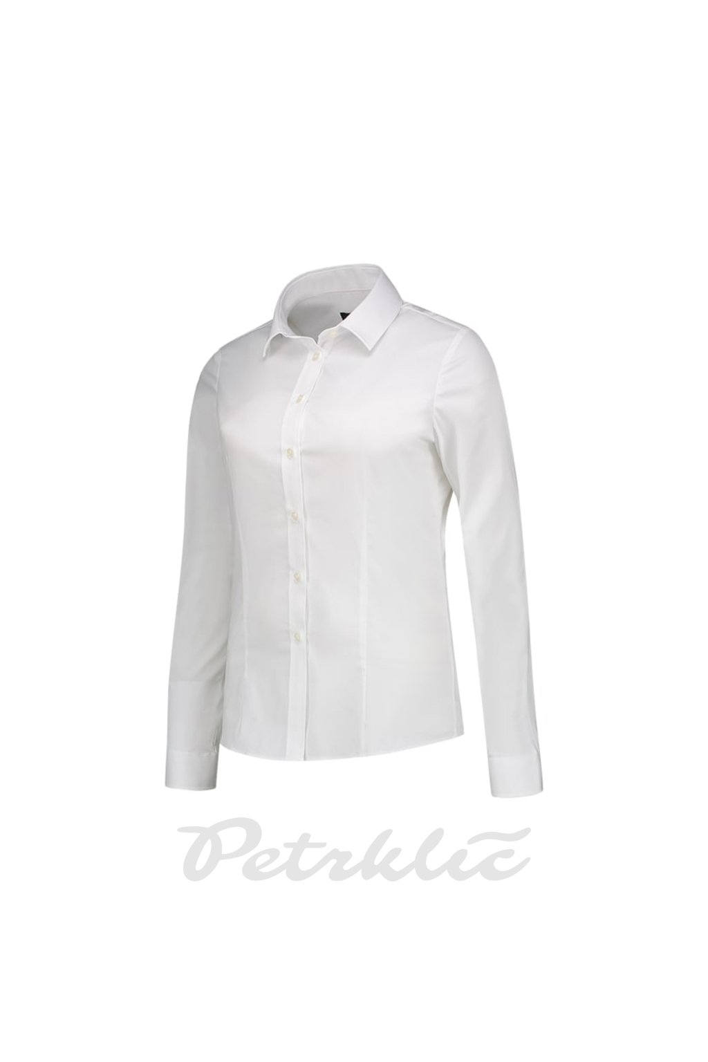 Fitted Stretch Blouse Košile dámská Popelín, 68 % bavlna, 29 % polyester, 3 % elastan (Barva bílá, Velikost - cisla,pismena 34)