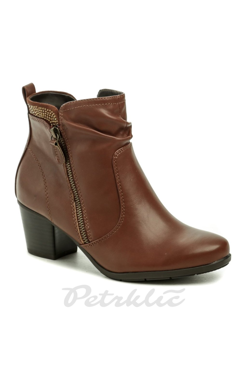 Jana 8-25363-29 hnědé dámské zimní boty šíře H (Velikost 37)