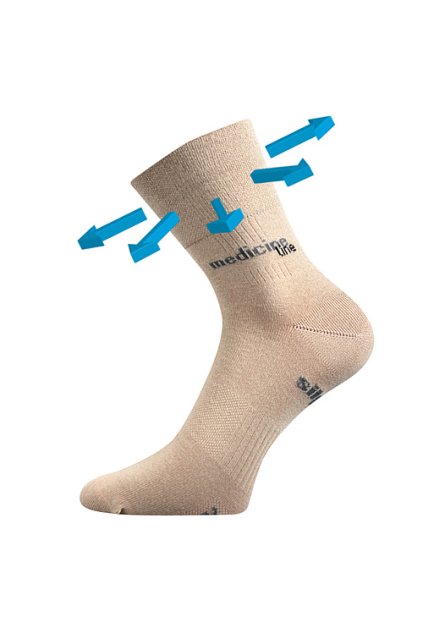 ponožky Mission Medicine - béžová (Velikost 35-38 (23-25), 1 pár)