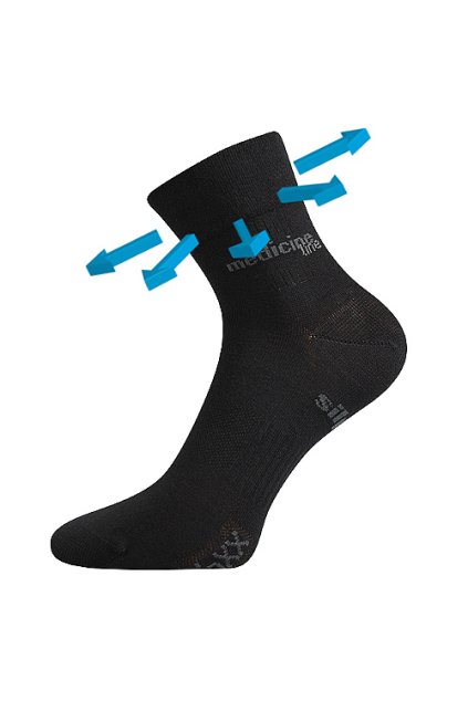 ponožky Mission Medicine - černá (Velikost 35-38 (23-25), 1 pár)