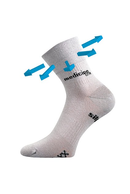 ponožky Mission Medicine - světle šedá (Velikost 35-38 (23-25), 1 pár)