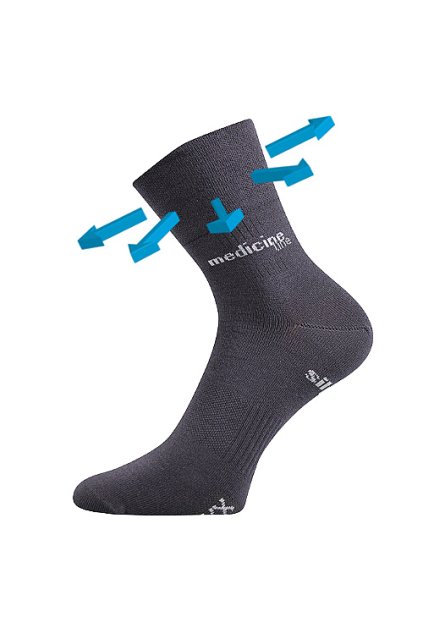 ponožky Mission Medicine - tmavě šedá (Velikost 35-38 (23-25), 1 pár)