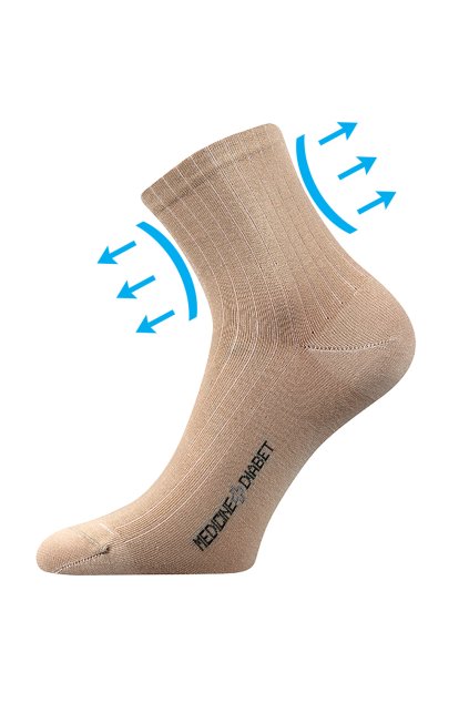 ponožky Demedik - béžová (Velikost 35-38 (23-25), 3 pár)