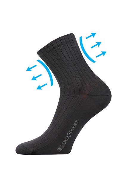 ponožky Demedik - tmavě šedá (Velikost 35-38 (23-25), 3 pár)