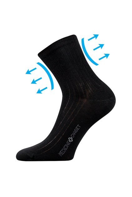 ponožky Demedik - černá (Velikost 35-38 (23-25), 3 pár)