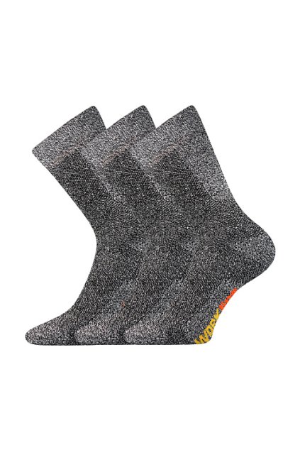 ponožky Pracan - šedá melé (Velikost 39-42 (26-28), 3 pár)