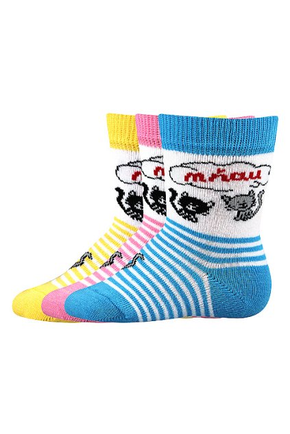 ponožky Mia - mix (Velikost 14-17 (9-11), 3 pár)