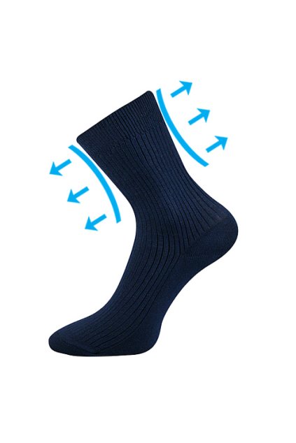 ponožky Viktorka - tmavě modrá (Velikost 35-37 (23-24), 3 pár)
