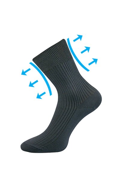 ponožky Viktorka - tmavě šedá (Velikost 35-37 (23-24), 3 pár)