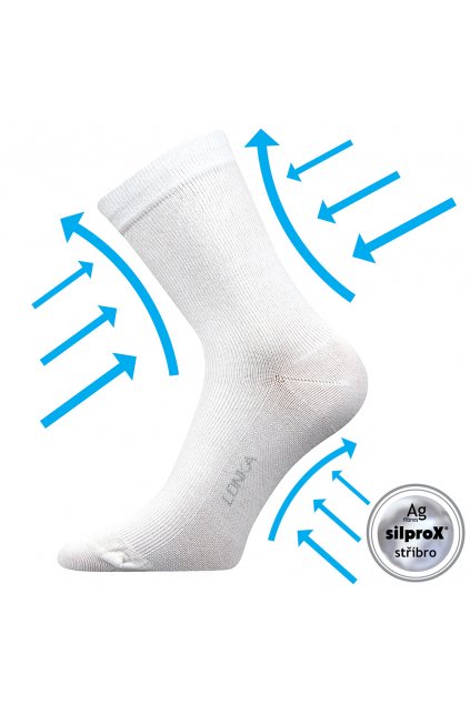 kompresní ponožky Kooper - bílá