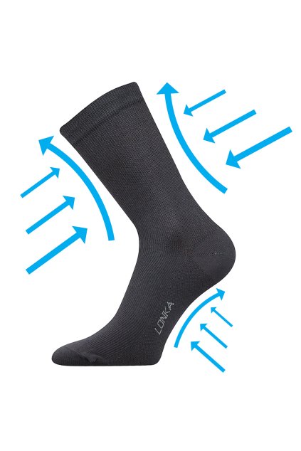 ponožky Kooper - tmavě šedá (Velikost 35-38 (23-25), 1 pár)