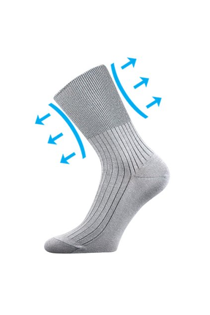 ponožky Zdrav. - světle šedá (Velikost 35-37 (23-24), 3 pár)