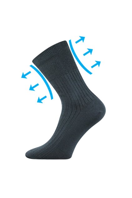 ponožky Zdrav. - tmavě šedá (Velikost 35-37 (23-24), 3 pár)