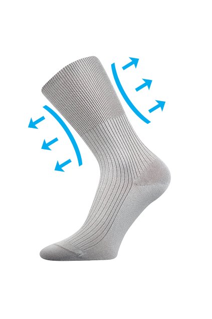 ponožky Zdravan - světle šedá (Velikost 35-37 (23-24), 3 pár)