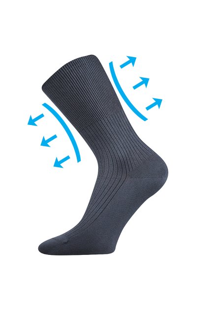 ponožky Zdravan - tmavě šedá (Velikost 35-37 (23-24), 3 pár)