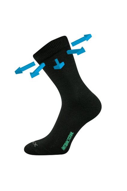 ponožky Zeus zdrav. - černá (Velikost 35-38 (23-25), 1 pár)