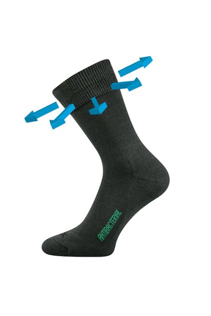 ponožky Zeus zdrav. - tmavě šedá (Velikost 35-38 (23-25), 1 pár)