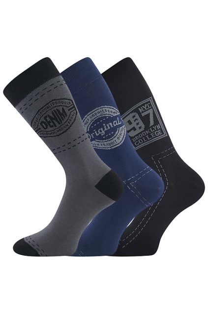 ponožky Kuba - mix tmavé (Velikost 39-42 (26-28), 3 pár)