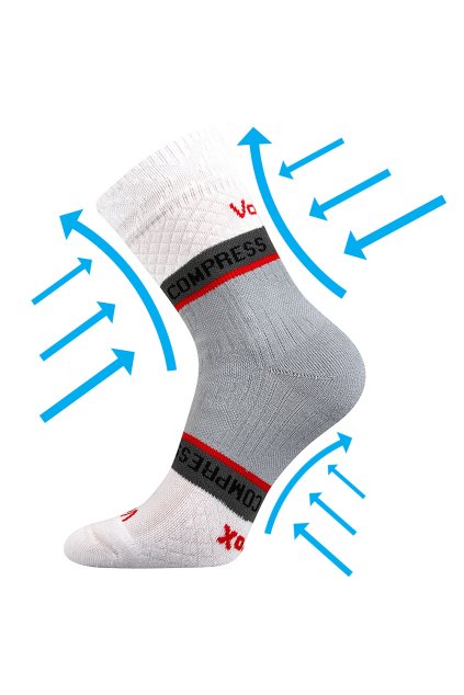 ponožky Fixan - bílá (Velikost 35-38 (23-25), 1 pár)