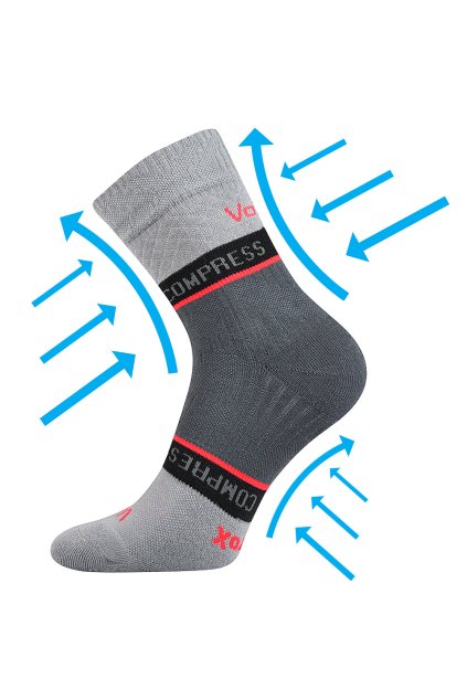 ponožky Fixan - světle šedá (Velikost 35-38 (23-25), 1 pár)