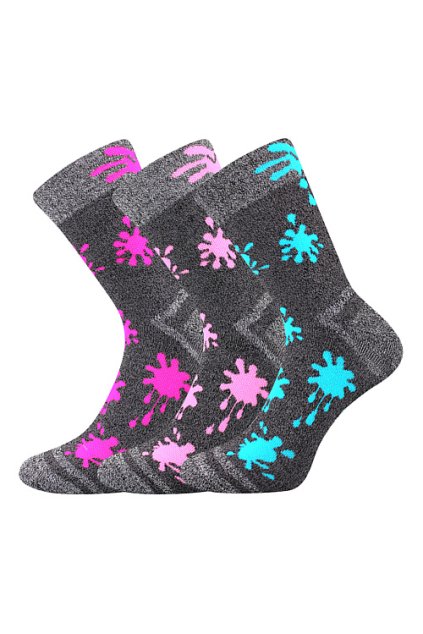 ponožky Hawkik - mix holka (Velikost 20-24 (14-16), 3 pár)