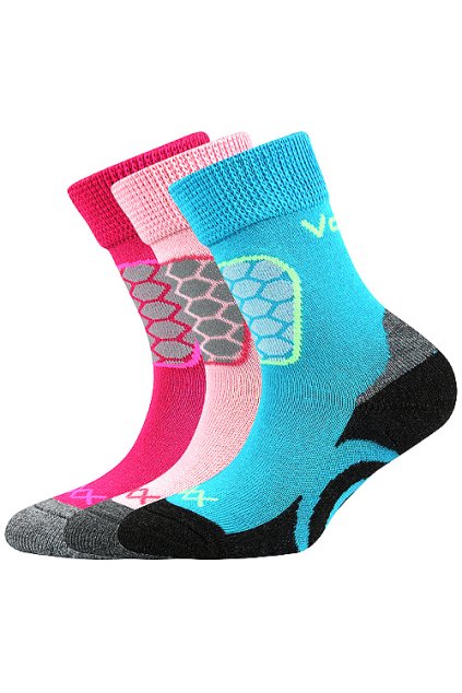 ponožky Solaxik - mix holka (Velikost 20-24 (14-16), 3 pár)