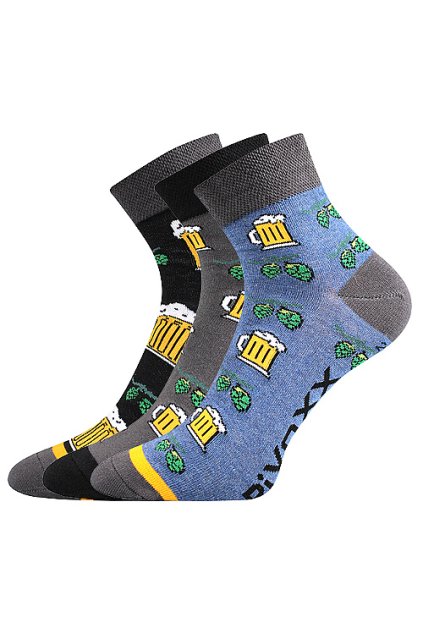 ponožky Piff 01 - mix (Velikost 39-42 (26-28), 3 pár)