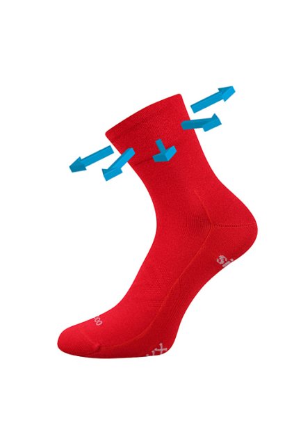 ponožky Baeron - červená (Velikost 35-38 (23-25), 1 pár)