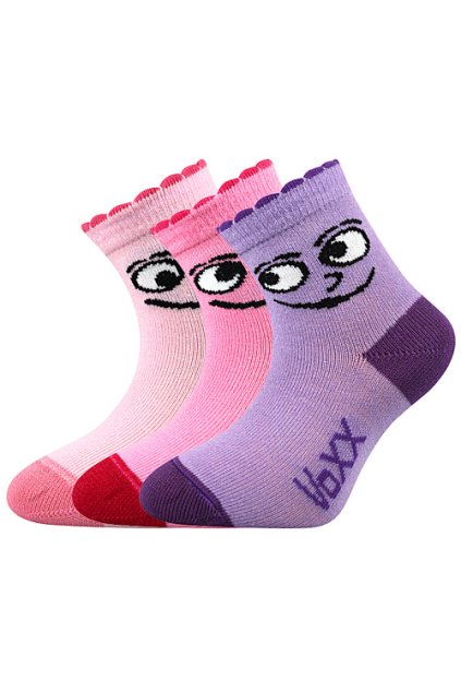 ponožky Kukik - mix holka (Velikost 14-17 (9-11), 3 pár)