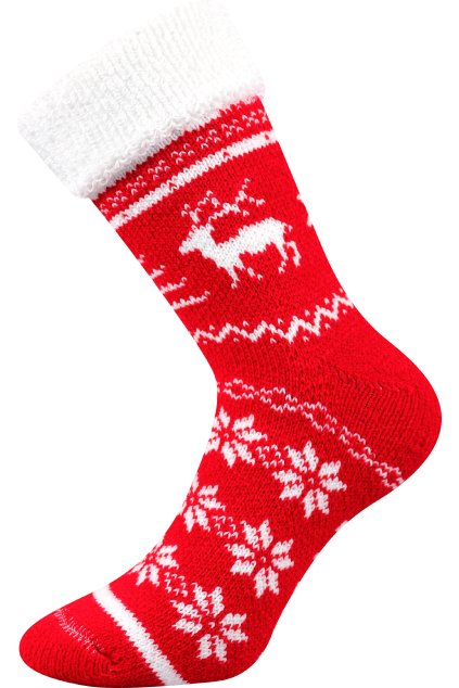 ponožky Norway - červená (Velikost 35-38 (23-25), 1 pár)