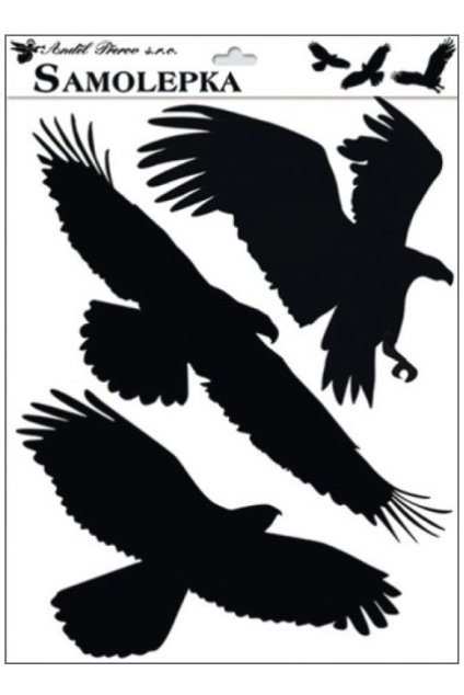 Samolepka siluety 3 ptáci 38 x 30 cm  L429