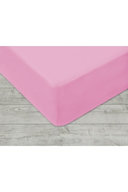 Jersey prostěradlo na gumu 005 - růžová 160 x 200 cm