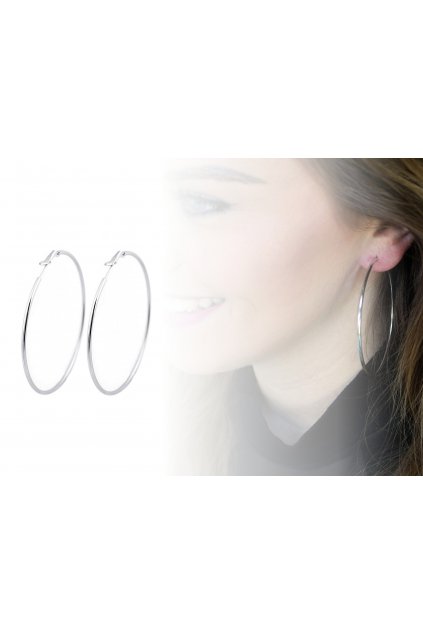Náušnice z nerezové oceli velké kruhy L9330917
