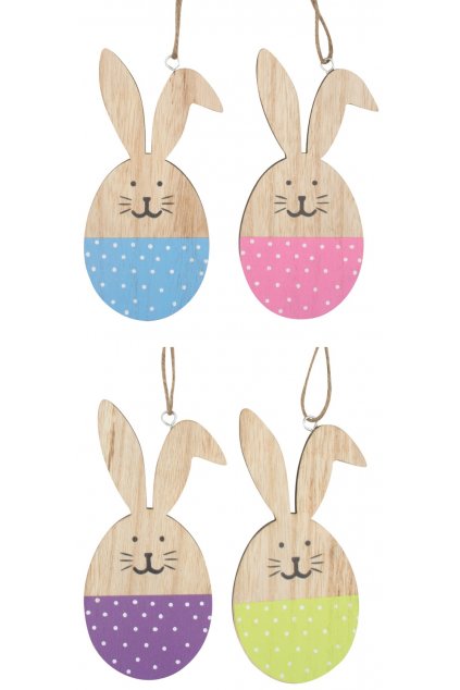 Zajíček dřevěný k zavěšení 15 cm L4301