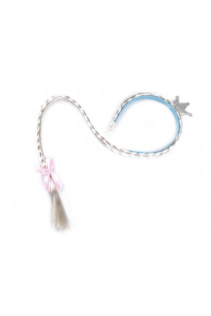 Karnevalová čelenka s copem a korunkou L9740535