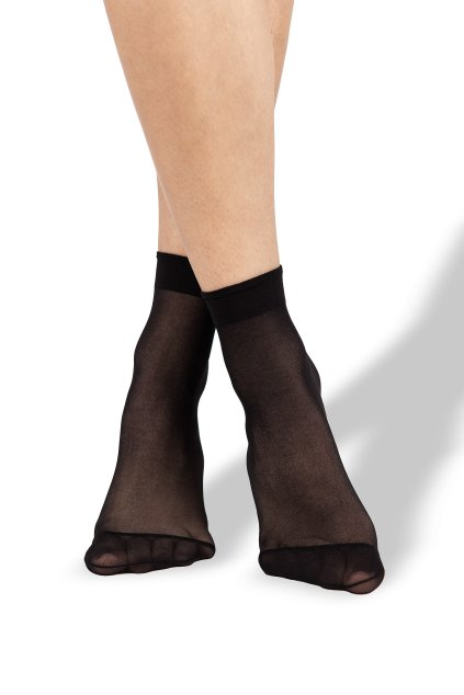 ponožky NYLON socks SÁČEK 20 DEN / 2 páry - nero (Velikost uni, 1 balení)