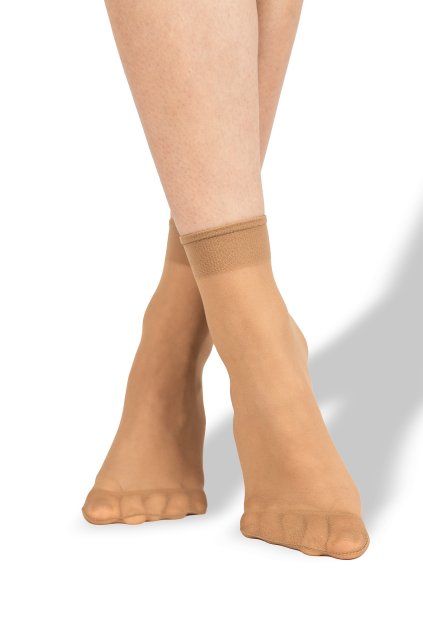 ponožky NYLON socks 20 DEN / 5 párů - golden (Velikost uni, 6 ks)