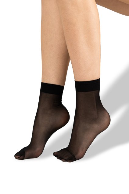 ponožky LADY socks 17 DEN / 2 páry - nero (Velikost uni, 6 ks)