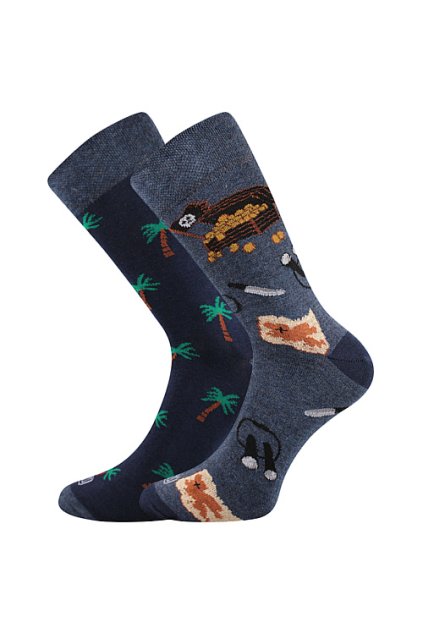 ponožky Doble Sólo - piráti (Velikost 39-42 (26-28), 3 pár)