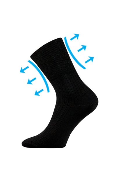ponožky Zdrav. - černá (Velikost 35-37 (23-24), 3 pár)