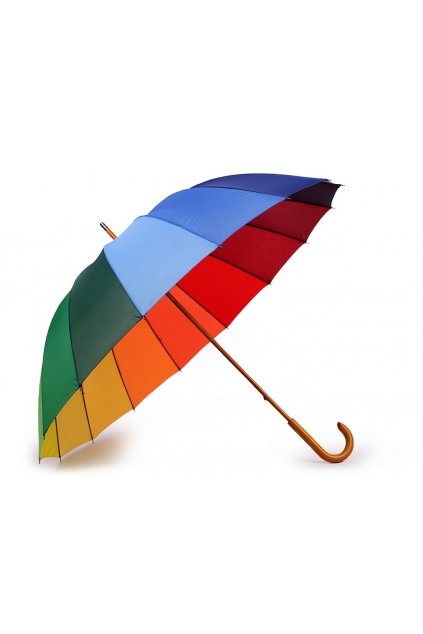Dámský deštník holový manuální duha L9530534