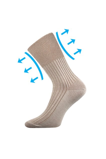 ponožky Zdrav. - béžová (Velikost 35-37 (23-24), 3 pár)